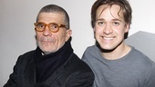 A post-show backstage shot of playwright David Mamet and his young star, T.R. Knight.