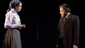 Heather Lind as Jessica and Al Pacino as Shylock in The Merchant of Venice.