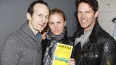 True Blood hotties Anna Paquin and Stephen Moyer put their fangs away for a night to check out the Broadway comedy, Elling, starring their season three castmate Denis O'Hare. 