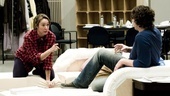 Other Desert Cities Rehearsal – Elizabeth Marvel – Thomas Sadoski (pointing)