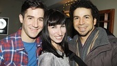 Cast members Matthew Steffens, Nikka Graff Lanzarone and Julio Agustin have a happy reunion. 