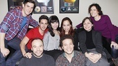 A parting group shot of some of the fabulous pros who’ll be heard on the cast album of Women on the Verge: Matthew Steffens, Danny Burstein, Phillip Spaeth, Nikka Graff Lanzarone, Justin Guarini, Yanira Marin, Alma Cuervo and Laura Benanti. Congrats!
