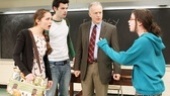 Jessica Rothenberg, Jake O'Connor, Reed Birney and Alexandra Socha in The Dream of the Burning Boy.