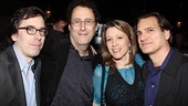 A couples shot of Mark Harris, husband Tony Kushner, IHO star Linda Emond and her husband, Matte Osian (a star of the Public’s recent premiere of Compulsion). 