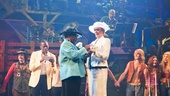 All dressed up and ready to exchange wedding rings are actress Terri White and jewelry designer Donna Barnett. 