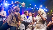 After the nuptials, the onstage Hair dance party proceeds—and Ryan and Josh steal another kiss. 