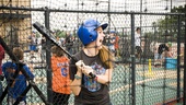 Hair Cast at Mets Game – Laura Dreyfuss (batting cage)