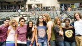 Hair Cast at Mets Game – group shot on field