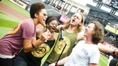 Hair Cast at Mets Game – Emmy Raver-Lampman – Phyre Hawkins – Matt DeAngelis – Tripp Fountain