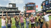 Hair Cast at Mets Game – group peace signs