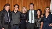 All hail the starry company of Other Desert Cities! Stacy Keach, Thomas Sadoski, Judith Light, playwright Jon Robin Baitz, Stockard Channing and Rachel Griffiths enter their opening night party.