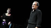 Mandy Patinkin delights the crowd with his encore, Kander & Ebb’s “Coffee in a Cardboard Cup,” as Patti LuPone looks on. 