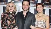 Sarah Goldberg, Matthew Rhys and Charlotte Parry create a dysfunctional love triangle onstage, but they’re inseparable pals on opening night.