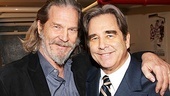 Jeff and Beau Bridges take a family photo backstage at the Al Hirschfeld Theatre.