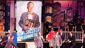 Bloomberg and How to Succeed Cast – Michael Bloomberg – Nick Jonas (cast with book)