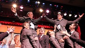 Bloomberg and How to Succeed Cast – Nick Jonas – Michael Bloomberg (lifts)
