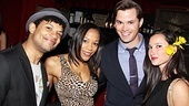 Smash star Jaime Cepero hangs out in a Cabaret-style bowler hat with Nikki M. James and Andrew Rannells of The Book of Mormon and actress Amy Birnbaum.