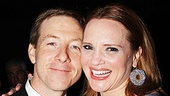 Jennifer Laura Thompson poses cheek-to-cheek with her husband John.