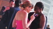 Favorite Actress in a Play nominee Celia Keenan-Bolger (Peter and the Starcatcher) and Montego Glover (Memphis) share a laugh before the ceremony.