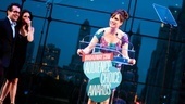 Anything Goes star Stephanie J. Block lost out on the award for Favorite Replacement, so she marches on stage to accept Wicked’s award for Favorite Tour. Brian D’Arcy James and Tammy Blanchard look on, laughing.