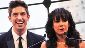 Presenter Daphne Rubin-Vega thinks she’s speaking at a gay rights event, but Nick Adams is quick to set her straight!