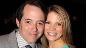 Onstage Nice Work If You Can Get It sweethearts Matthew Broderick and Kelli O’Hara come in close for a photo.