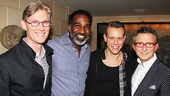 Norm Lewis and Adam Pascal are flanked by their hosts, Thomas Schumacher (r.) and his partner, interior designer Matthew White (l.). 