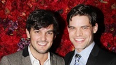 Wesley Taylor presents to another Rock of Ages alum, Jeremy Jordan.