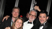 Where’s the Tony? Producer John N. Hart Jr. lifts his Best Musical award high to pose with Glen Hansard, Marketa Irglova and Steve Kazee. 