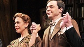 Jessica Hecht and Jim Parsons bask in the opening night applause.