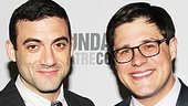 Morgan Spector poses on the red carpet with his Harvey dressing room buddy, Rich Sommer.