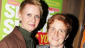 Newlyweds Cynthia Nixon and Christine Marinoni enjoy a night out. 