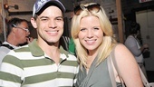 Jeremy Jordan flashes his signature smile with his new Smash co-star Megan Hilty. 