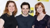 Rob McClure strikes a pose with the ladies in Chaplin’s life, Christiane Noll (Hannah) and Erin Mackey (Oona).