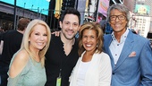 Kathie Lee Gifford, Once’s Steve Kazee, Hoda Kotb and Tommy Tune flash smiles backstage at Broadway on Broadway.