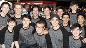 The dashing young men of Newsies welcome their new star Corey Cott.