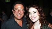Rent director Michael Greif is all smiles with his closing night Maureen, actress Emma Hunton. 