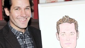 Broadway vet Paul Rudd flashes a winning smile next to his new Sardi’s portrait.
