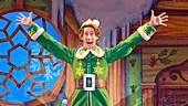 Matt Kopec as Buddy and the cast of the national tour of Elf.