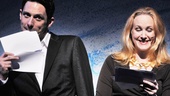 Once star Steve Kazee and Annie meanie Katie Finneran get silly while presenting the next performance.