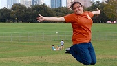 Alexandra Mora flies like a bird at Zilker Park. Check out that gorgeous view of the Austin skyline!