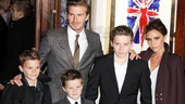 11 Viva Forever opening night – Romeo Beckham – David Beckham – Cruz Beckham – Brooklyn Beckham – Victoria Beckham 