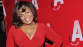 Lady in red! Tony nominee Da’Vine Joy Randolph stops the show in a gorgeous red dress.