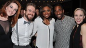 Cast members Bethany Moore, Colin Cunliffe, Patina Miller, Anthony Wayne and Charlotte d’Amboise hang out at the party.