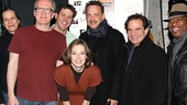 Who’s Afraid of Virginia Woolf? stars Amy Morton, Tracy Letts, Madison Dirks and Carrie Coon welcome soon-to-be Lucky Guy players Tom Hanks, Peter Scolari and Marc Damon Johnson to the Booth Theatre!