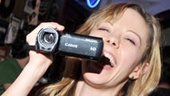 Broadway.com vlogger Kate Rockwell takes some footage of the awesome party!