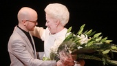 Ann’s director Benjamin Endsley Klein presents his leading lady, Holland Taylor, with a gorgeous bouquet of flowers.