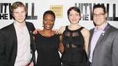 Hit the Wall co-stars Nick Bailey, Carolyn Michelle Smith, Rania Salem Manganaro and Matthew Greer ditch their ‘60s-inspired duds for a more formal opening night look.