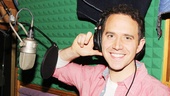 Cinderella’s charming Prince, Santino Fontana, looks quite at home inside the recording booth.