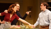 Jessica Hecht as Julie, Jonathan Walker as Ben and Jeremy Shamos as Jeff in The Assembled Parties.